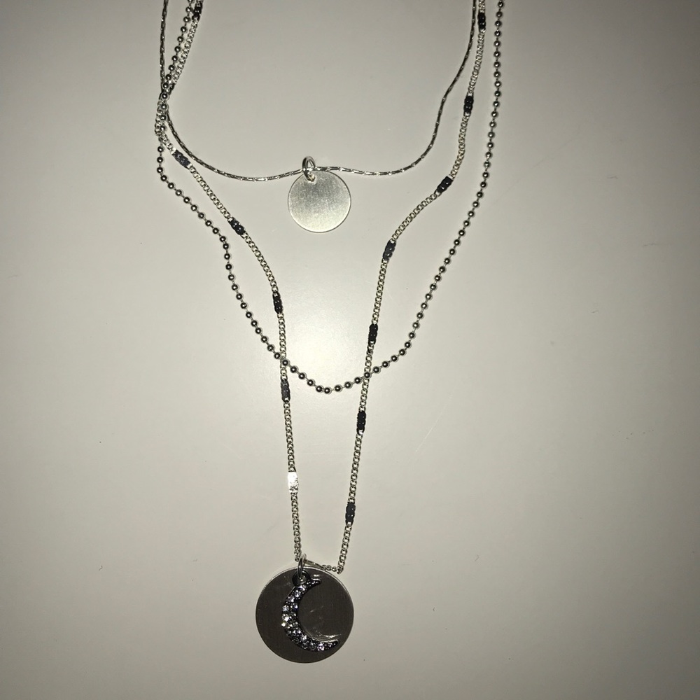 silver layered necklace